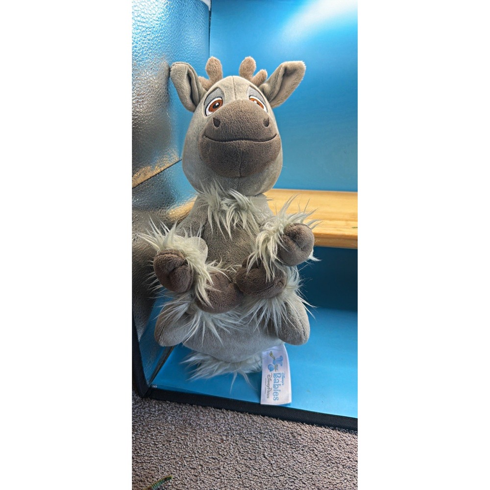 Disney Parks Frozen Sven Reindeer Plush Stuffed Animal Small Disney babies 14in